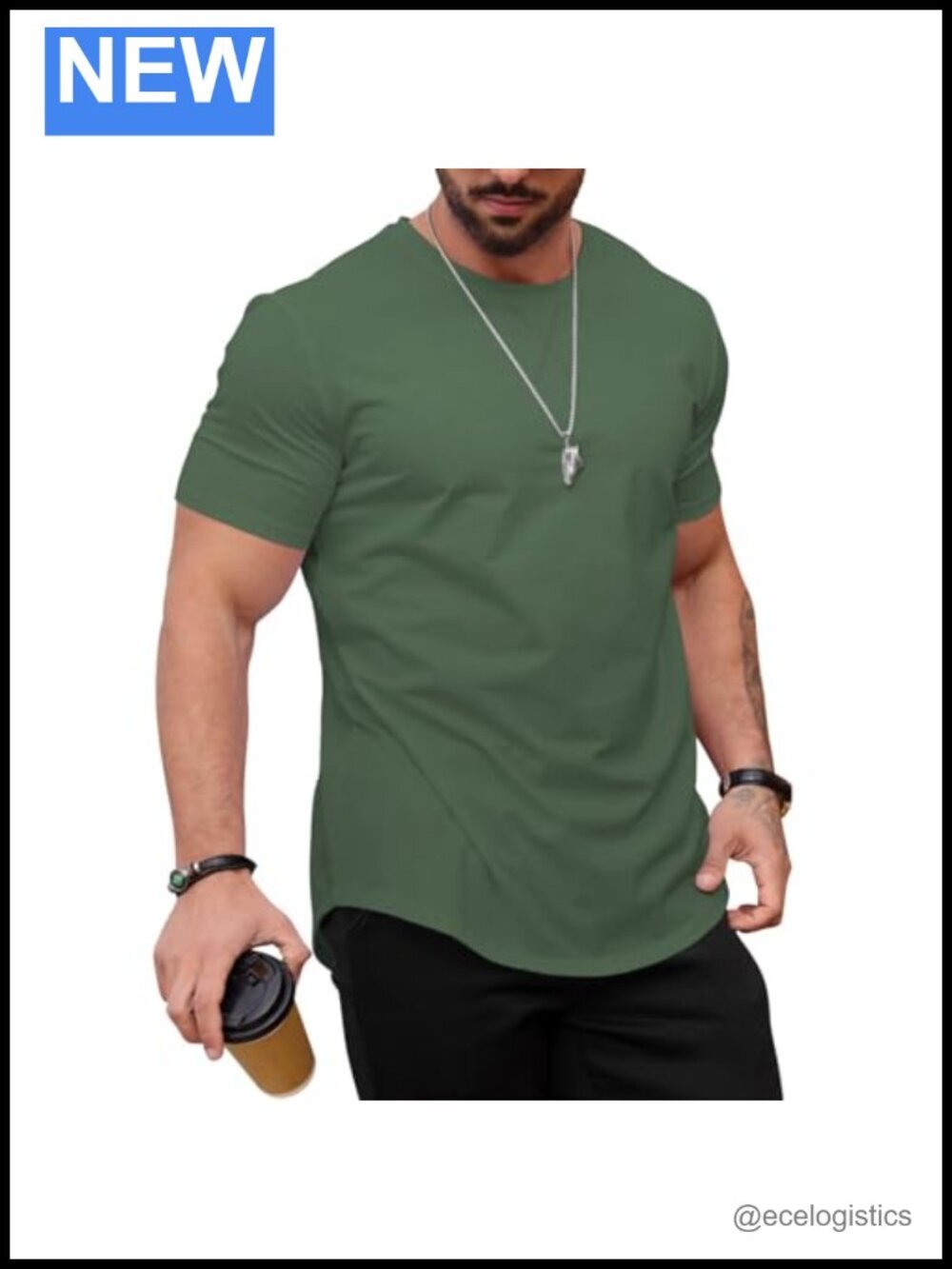 Casual Hip Hop Longline Crewneck Tee Shirt